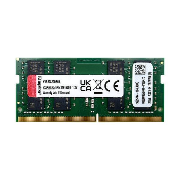 Memoria RAM para portátil DDR4 PC4-25600 16GB 3200MHZ CL22 Kingston KVR32S22D8/16