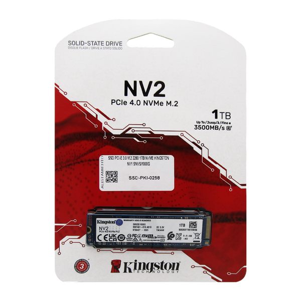 Disco de Estado Sólido SSD PCI-E 2280 1TB NVME KINGSTON NV2  SNV2S/1000G 3500MB