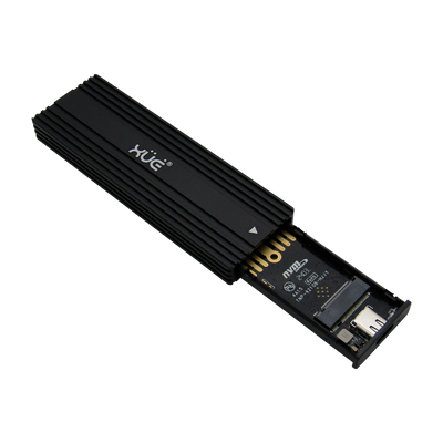 CAJA PCI-E NVME USB-C EXT SSD NVME KEY M & MSATA B+M KEY NEGRO 20Gbps XUE®