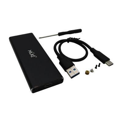 CAJA PCI-E NVME USB-C EXT DD NEGRA (SSD 29 + 5 PINS) + CABLE USB 3.0 A USB-C XUE®