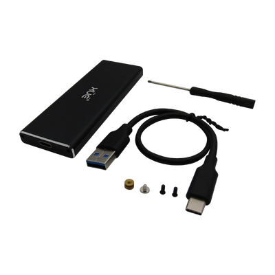 CAJA PCI-E NVME USB-C EXT DD NEGRA (SSD 29 + 5 PINS) + CABLE USB 3.0 A USB-C XUE®