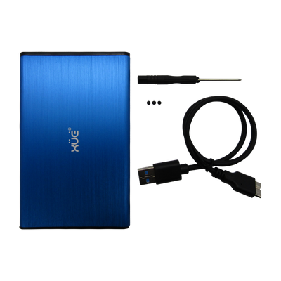 CAJA 2,5 SATA USB 3.0 Externa para Disco Duro y SSD Azul XUE®