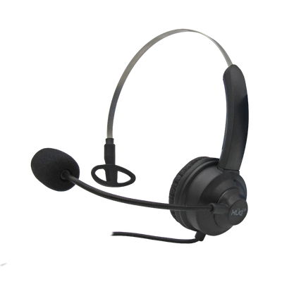 Diadema USB 2.0 XUE® U1 MONOAURAL METAL CON MIC/MUTE BUTTON/CONTROL EN CABLE 1.8M