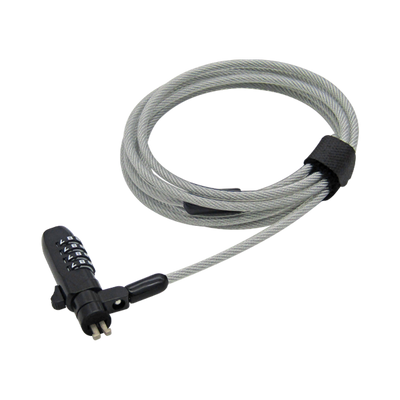 Guaya de Seguridad para portátil de 4-DIGITOS 2mts 4mm Slot NANO XUE® (Clave)