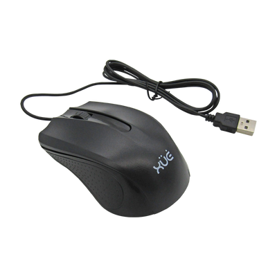 Mouse Óptico USB 2.0 1200DPI SILENT BUTTON NEGRO XUE® ST-353