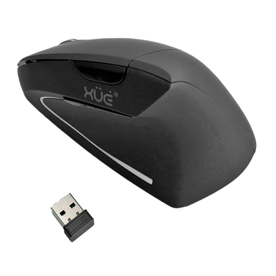 Mouse inalámbrico Silencioso Wireless 1600dpi 6-BOT 2.4GHZ + BT , BATT 500mAh, USB-C, NEGRO, V500 XUE®