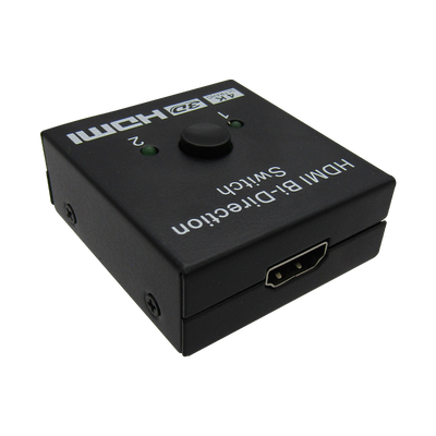 Switch  HDMI 4K/60HZ 2-A-1  Bidireccional, color Negro, marca XUE®