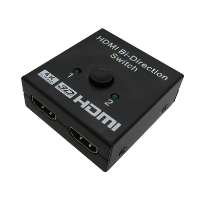 Switch  HDMI 4K/60HZ 2-A-1  Bidireccional, color Negro, marca XUE®
