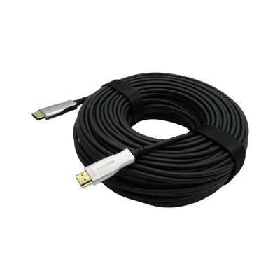 Cable HDMI-FIBRA Optica 2.0 2160P 4K @ 60HZ 50M Macho a Macho Negro XUE®