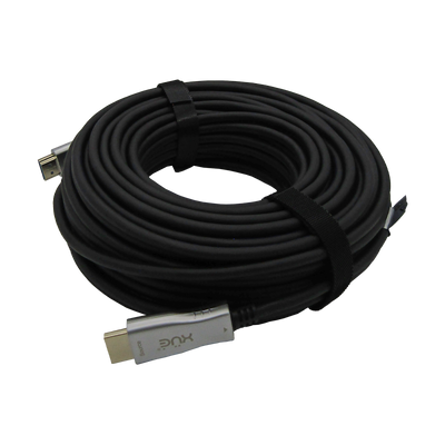 Cable HDMI V2.0 FIBRA OPT 2160P 4K/60HZ 20M ARC 18Gbps Macho a HDMI Macho, color Negro, marca XUE®