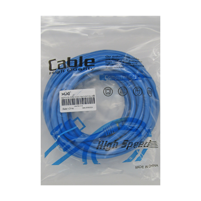 Cable Patchcord UTP CAT6A 10M 26AWG 10Gbps CCA 80% PVC, color Azul, marca XUE®