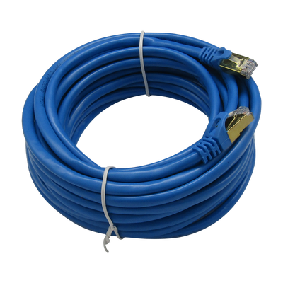 Cable Patchcord UTP CAT6A 10M 26AWG 10Gbps CCA 80% PVC, color Azul, marca XUE®