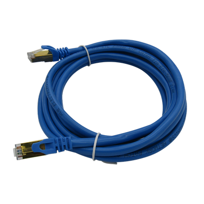Cable Patchcord UTP CAT6A 3M 26AWG 10Gbps CCA 80% PVC color azul XUE®