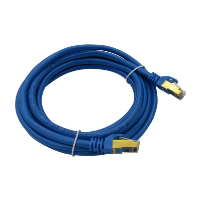 Cable Patchcord UTP CAT6A 3M 26AWG 10Gbps CCA 80% PVC color azul XUE®