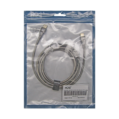 Cable de datos y carga USB-C A USB-C 65W 6A 2M, color Gris Oscuro BRAIDED LAPTOP, marca XUE®