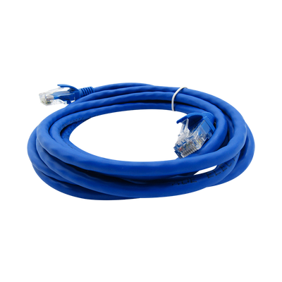 Cable Patchcord UTP CAT6E 5m 26AWG CCA PVC Azul XUE®