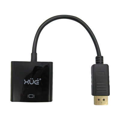 Convertidor Displayport Macho a DVI-D Hembra (Negro) Chipset 3361 marca XUE®