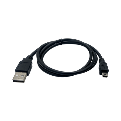 Convertidor USB 2.0 a Mini-USB 5-PIN 2A 1mt (negro)