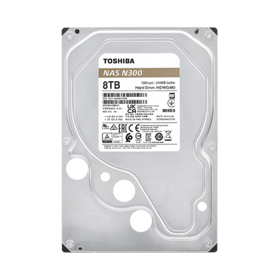 Disco Duro NAS SATA 3.5 8TB 7200RPM 256MB TOSHIBA N300 HDWG480XZSTA