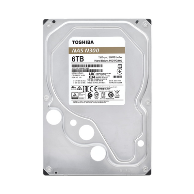 Disco Duro NAS SATA 3.5 6TB 7200RPM 256MB TOSHIBA N300 HDWG460XZSTA