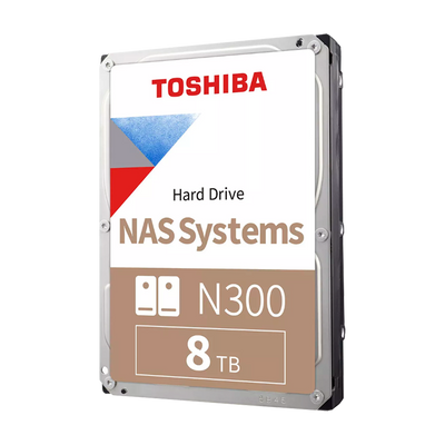 Disco Duro NAS SATA 3.5 8TB 7200RPM 512MB, marca Toshiba N300 HDWG780XZSTA