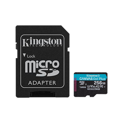 Memoria Micro SD 256GB C10 U3 V30 R/W 170/90 MBPS KINGSTON GO SDCG3/256GB (GOPRO)