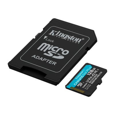 Memoria Micro SD 128GB C10 U3 V30 R/W 200/100 MBPS KINGSTON GO Plus SDCG4/128GB (GOPRO)