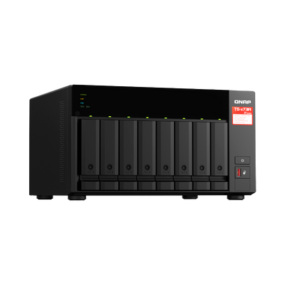 NAS Torre 8-BAY QNAP TS-873A-8G CPU AMD Ryzen V1500B 4-CORE 2.2GHZ RAM 8GB (MAX 64GB), 2 x 2,5GbE