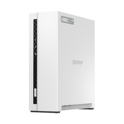 NAS torre 1-BAY QNAP TS-133 CPU ARM 4-CORE CORTEX A55 1.8GHZ RAM 2GB MAX 1XGbE (RJ45)