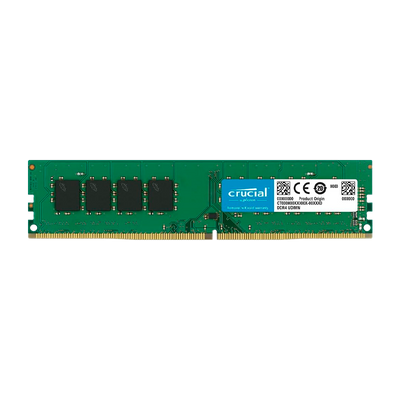 Memoria RAMpara desktop DDR4 PC4-25600 16GB 3200MHZ CL22 1.2V, para Desktop, marca Crucial Basics CB16GU3200, color Verde