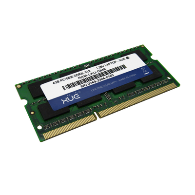 Memoria RAM para Portátil DDR3L PC10600 4GB 1333Mhz CL9 1.5/1.35V Laptop, marca XUE® (16 Chip)
