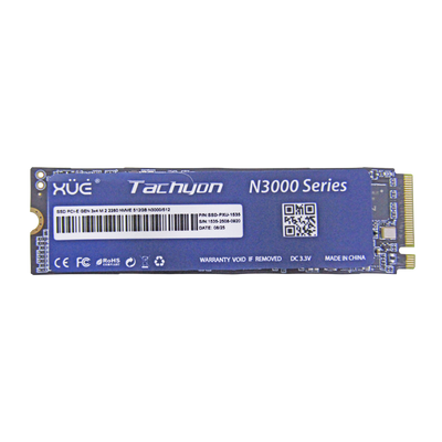 Disco de Estado Sólido SSD PCI-E 3.0 M.2 2280 512GB NVME XUE® TACHYON N3000/512GB 3500/1500MB/S (TRAY PACKING)