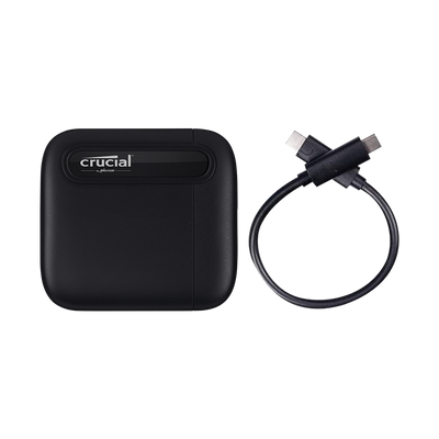 SSD externo USB 3.1 TIPO C 1TB Crucial X6 CT1000X6SSD9 800MB/s (Negro)