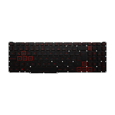 Teclado para portátil ACER AN515-54 AN515-43 44 AN715-51 PH317-52 53 i5-9 SIN MARCO BACKLIGTH NEGRO-ROJO ESPAÑOL
