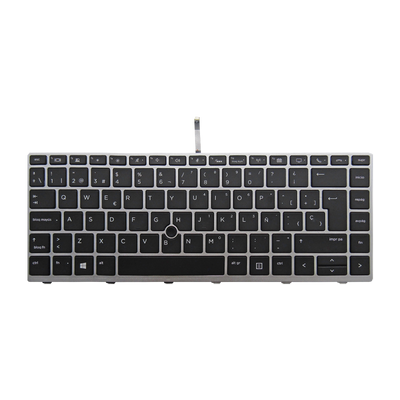Teclado para portátil HP 840 G5 y G6, Con Trackpoint Backlight, Con Marco, Color Gris, Idioma Español (OEM)