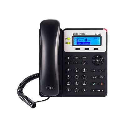 Teléfono IP Grandstream 2 CUENTAS SIP, 2 ESTADOS DE LLAMADA, PANTALLA RETROLILUMINADA 132X48 LCD,10/100MBPS GXP1625 GRANDSTREAM