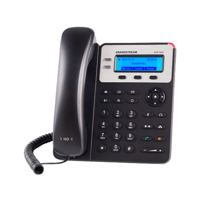Teléfono IP Grandstream 2 CUENTAS SIP, 2 ESTADOS DE LLAMADA, PANTALLA RETROLILUMINADA 132X48 LCD,10/100MBPS GXP1625 GRANDSTREAM