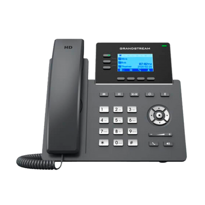 Teléfono IP Grandstream grado Operador, 3 LÍNEAS SIP CON 6 CUENTAS, PUERTOS GIGABIT, CODEC OPUS, IPV4/IPV6 CON GESTIÓN EN LA NUBE GDMS GRP2603 GRANDSTREAM